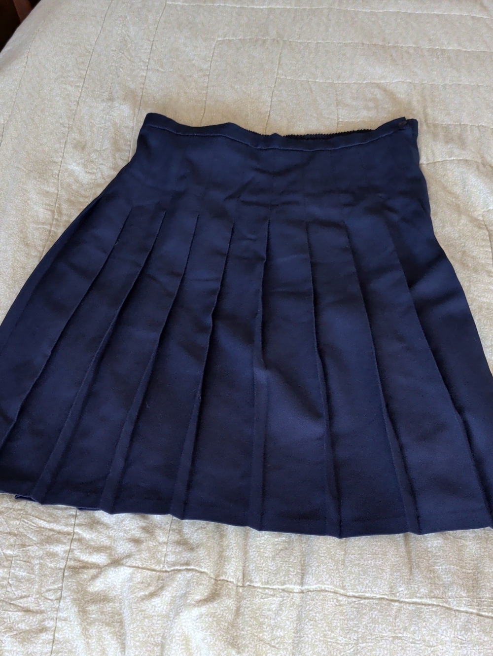 Women's Navy Pleated Skater Skirt